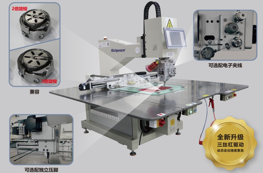 富怡全自動任意轉單針皮革縫紉機 (平梭)